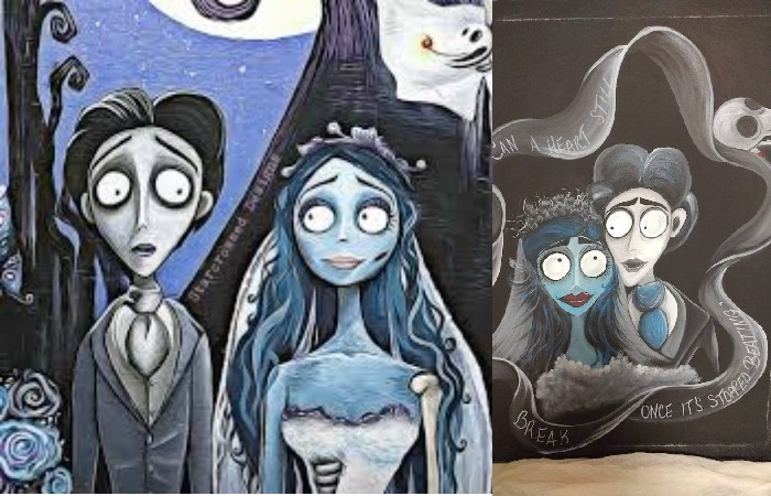 Carving Ideas Corpse Bride Pumpkin Painting