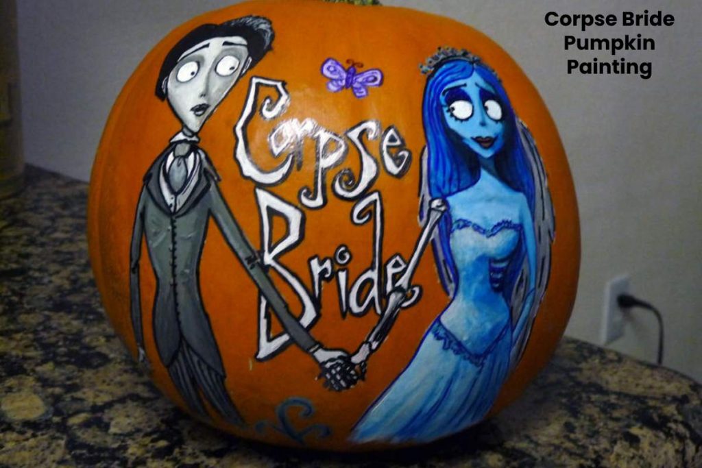 Corpse Bride Pumpkin Painting