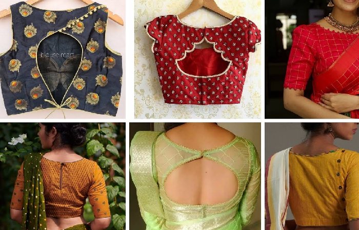 Blue Stitched Trendy Designer Silk Saree Blouse at best price in Chennai