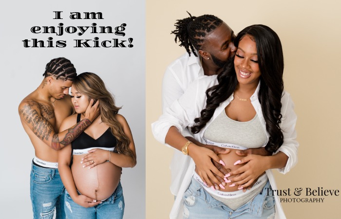 Calvin Klein for Maternity Shoot Captions