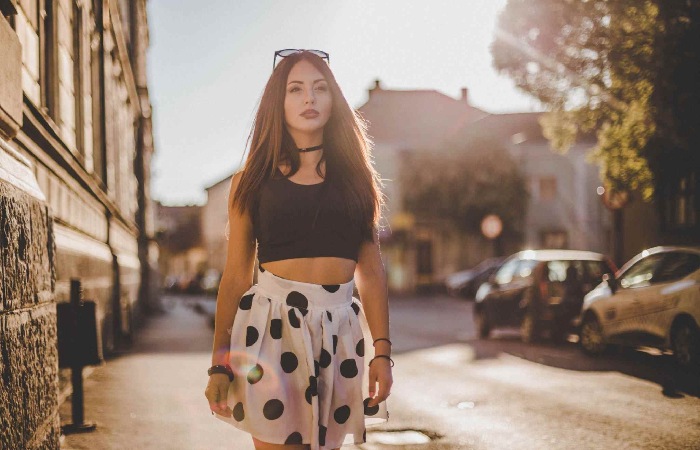 Crop Top and Skirt Western