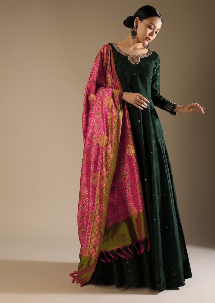 hunter_green_anarkali_suit