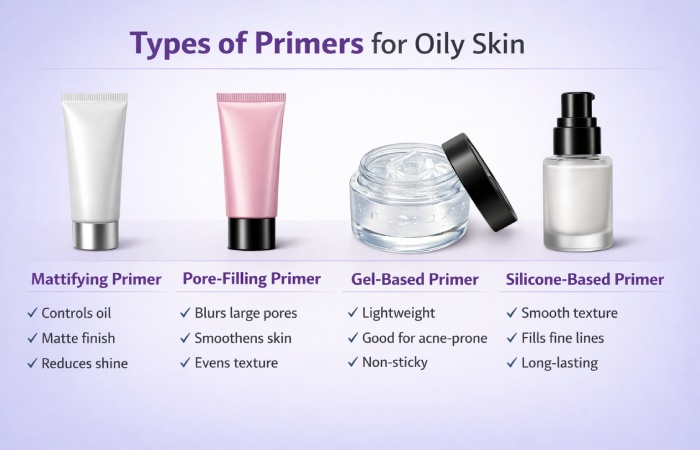 types of primers for oily skin