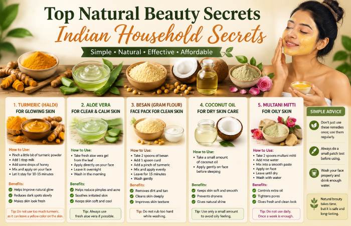 top natural beauty secrets – indian household secrets