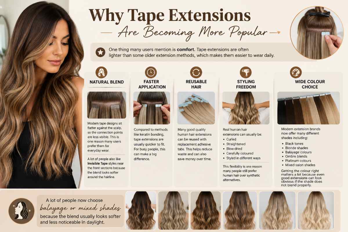 why tape extensions are becoming more popular